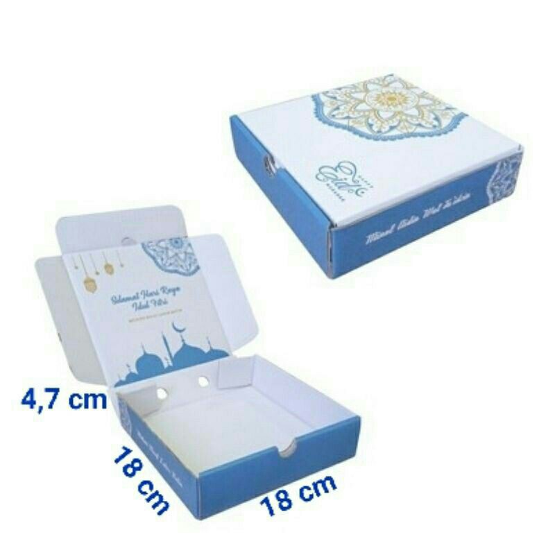 

box idul fitri 18x18x4,7 cm - box parcel lebaran - box hampers mukena - kotak kado - box parcel