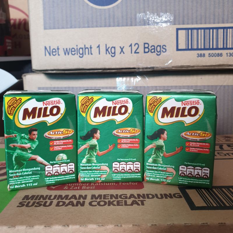 

Milo UHT 115 ml Grosir 1 karton