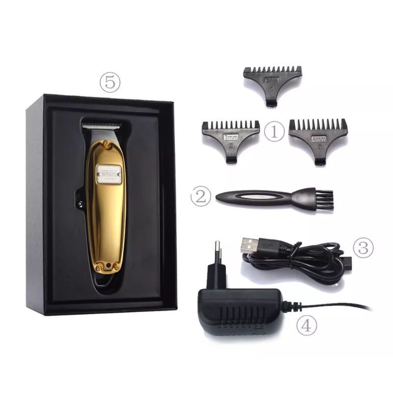 Wmark Hair Trimmer NG-2021 Metal Gold / Alat Cukur Rambut Original