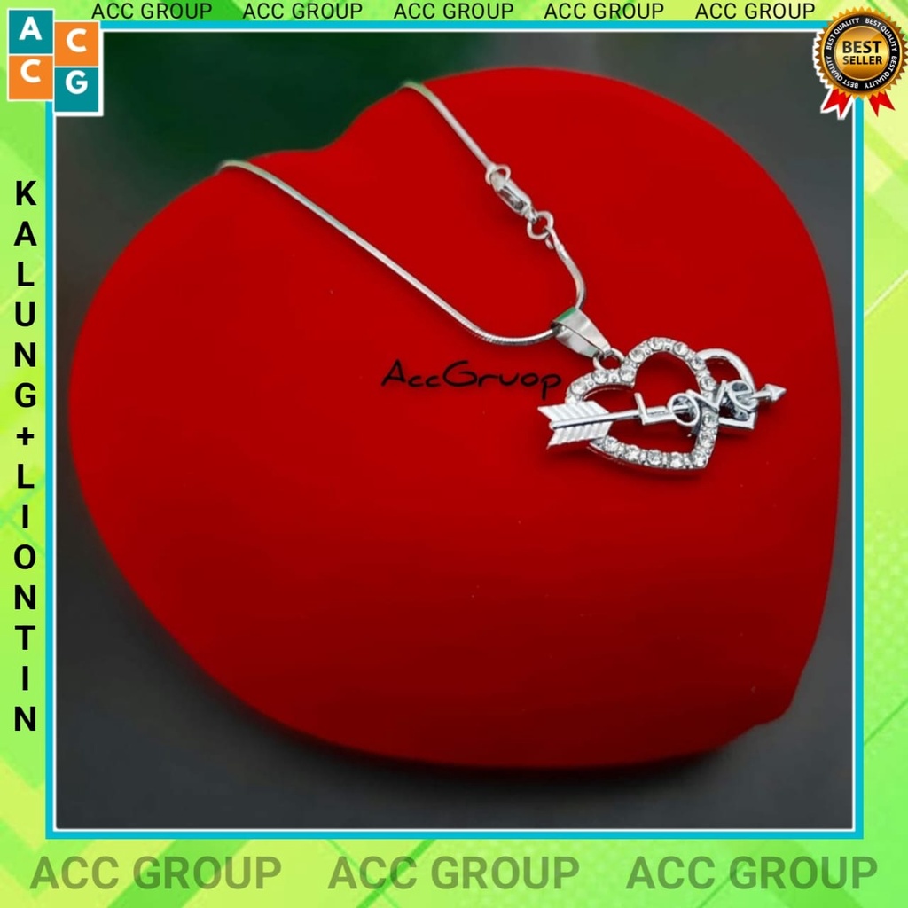 NEW TREND Accesories kalung liontin fashion wanita real pick anti karat 100% awet dan tahan lama