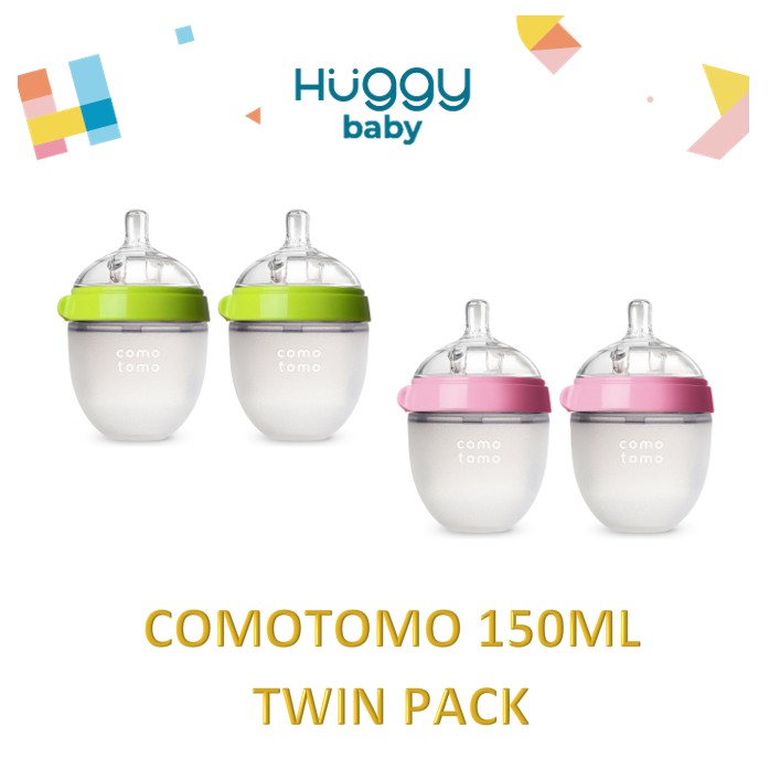 Comotomo 150ml TWIN Pack Botol Susu Bayi (Kemasan 2 Botol)