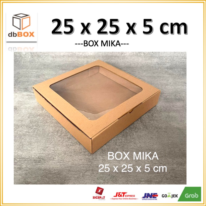 

BOX MIKA 25x25x5 kardus die cut, untuk kue hampers gift box MIKA MIKA MIKA