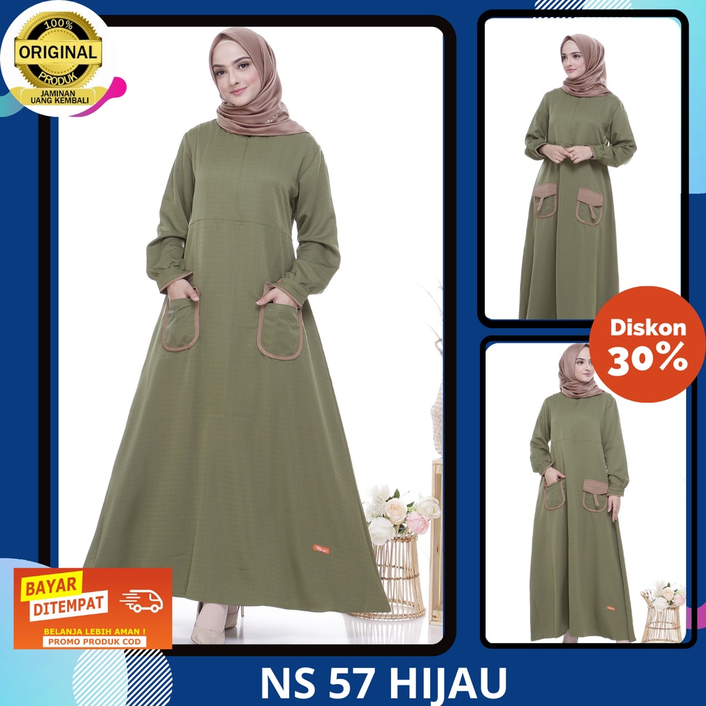 BIG SALE 2022 / BAJU GAMIS WANITA / BAJU GAMIS NIBRAS PROMO / PROMO NIBRAS TERBARU / NIBRAS  NS 57 H
