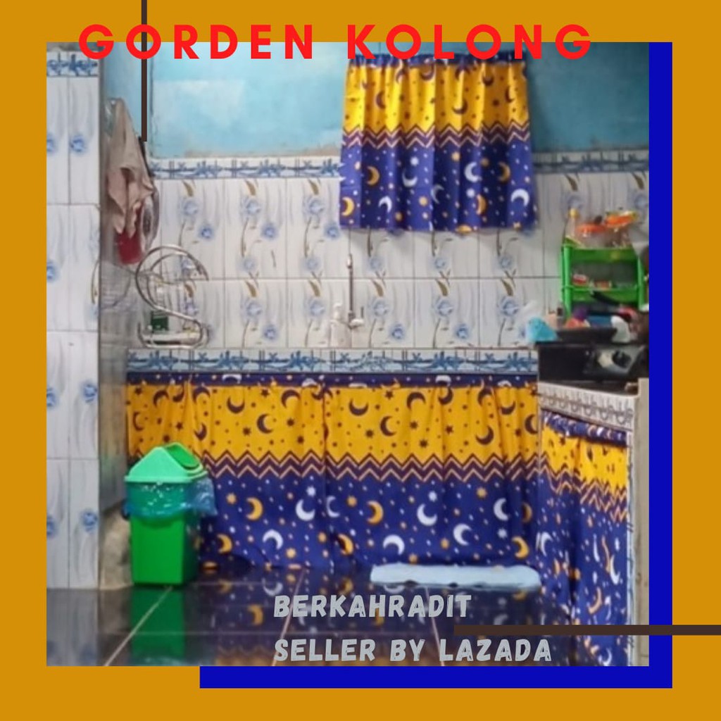 Gorden Jendela Starmoon, Motif bunga Uk 55x150cm