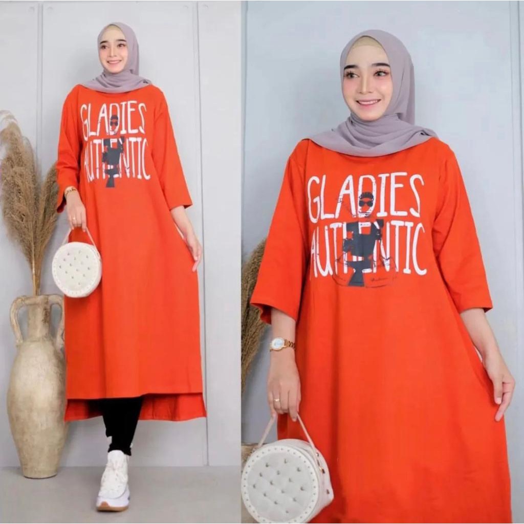 Gladies Midi matt Combed/ Casual Dress Wanita Kekinian Matt Combad 24S / Pakaian Cewek Muslim Dewasa Murah / Tunik