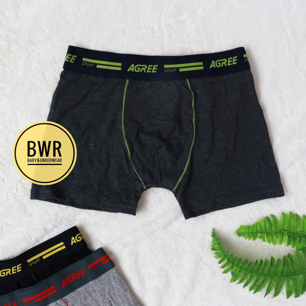 [ 2pc ] BOXER AGREE SPORT 6603 6605 6606 Polos / Celana Dalam Pria Dewasa Harian Boxers Trunks | Bwr