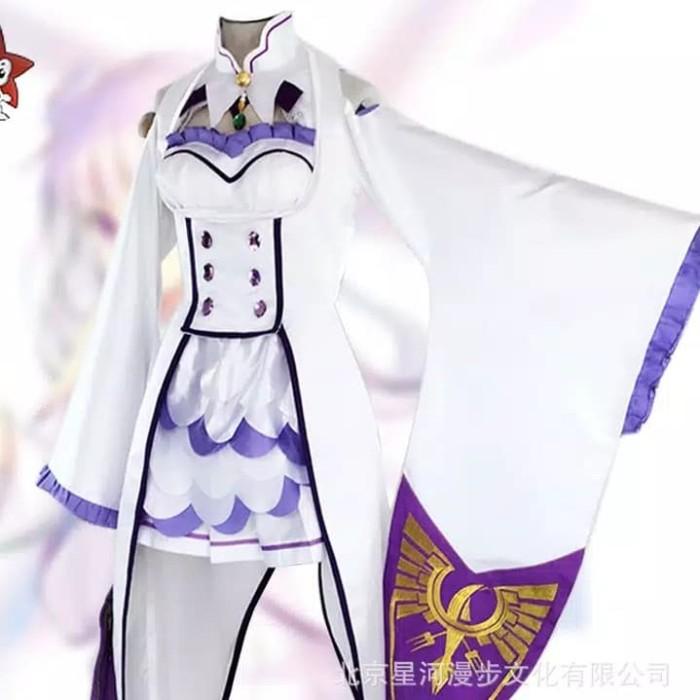 Kostum Emilia Emillia Rezero Costume Cosplay Fullset