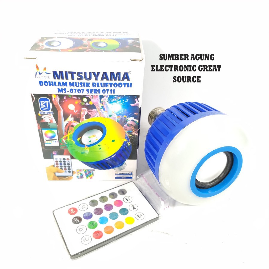 Mitsuyama Bohlam Musik Bluetooth MS0707 Seri 0711 RGB Remot Kontrol