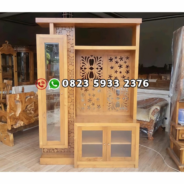 Partisi penyekat ruangan partisi kayu jati