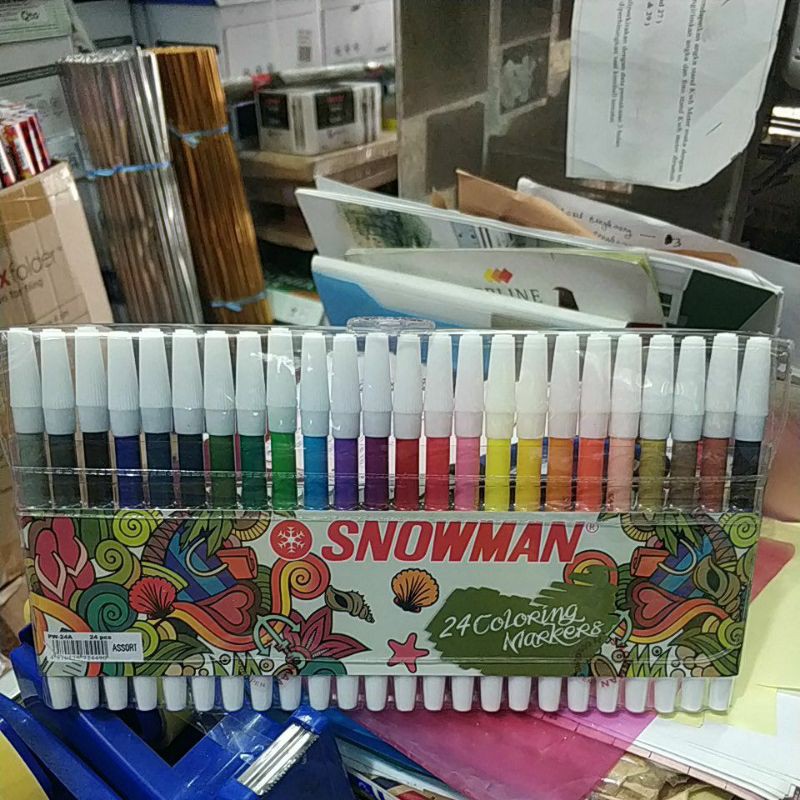 

SPIDOL SNOWMAN 24 WARNA / 24 COLOUR