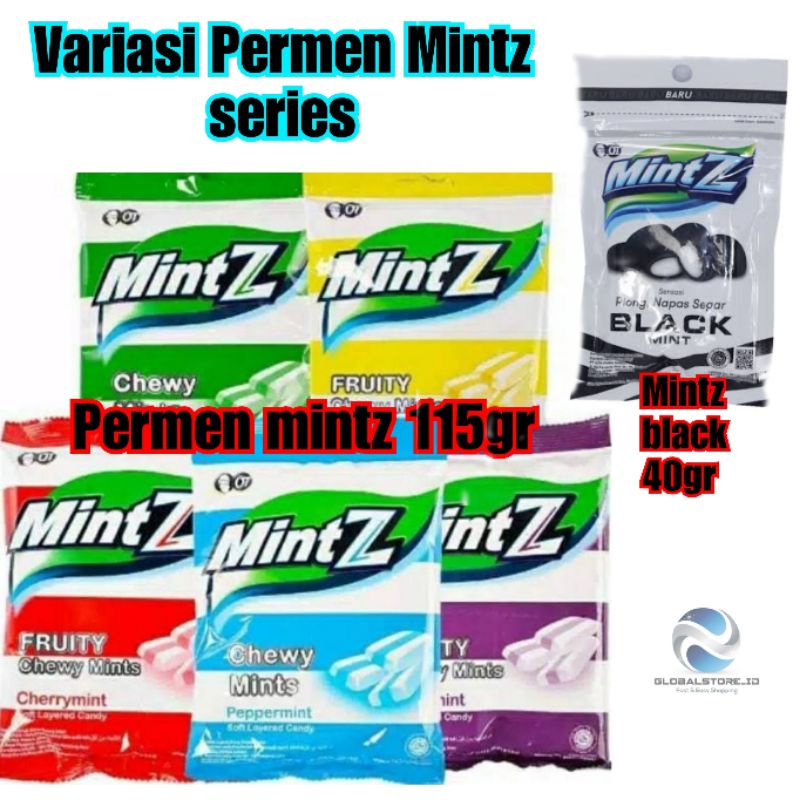 Permen Mintz candy chewy 115gr / mintz black mint candy 40gr