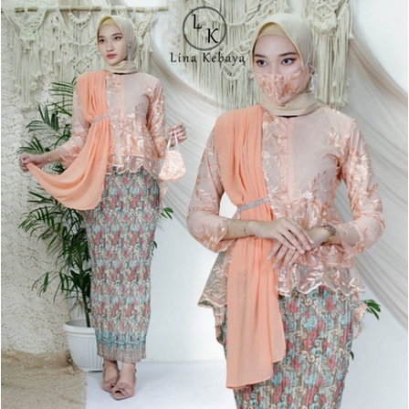 KEBAYA AURORA SELENDANG ~ KEBAYA BROKAT MODERN ~ KEBAYA BROKAT PESTA ~ KEBAYA BROKAT MODERN