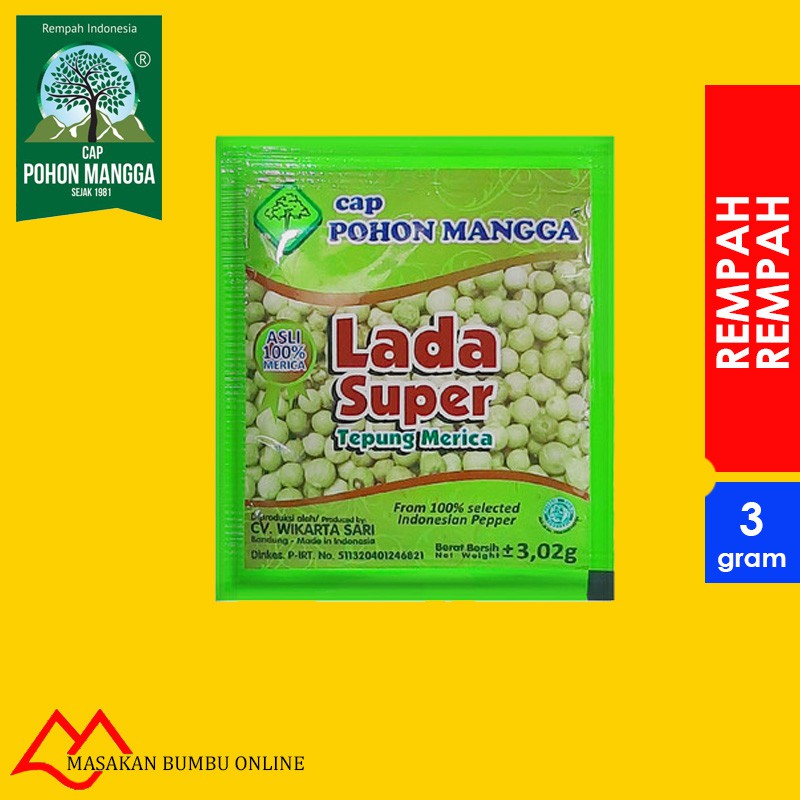 

Bubuk Lada Super Cap Pohon Mangga