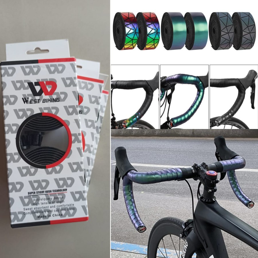 West Biking Handlebar Bar tape sepeda grip Lilitan Stang sticky kush