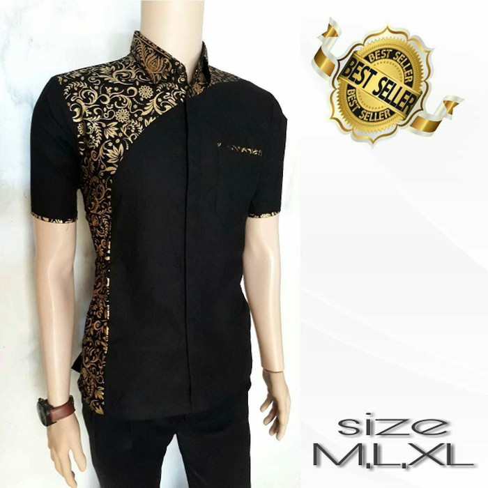 kemeja batik pria prada emas songket | BATIK PEKALONGAN