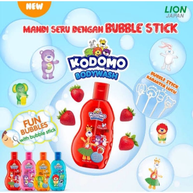 Kodomo body wash with bubble stick 200ml