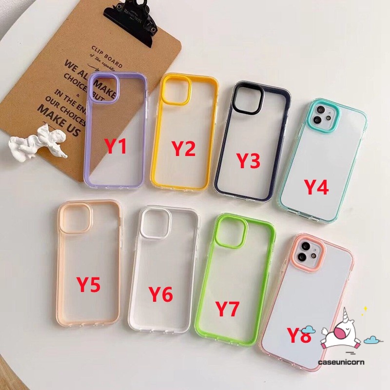 Soft Case Bumper 3 in 1 Shockproof Untuk Vivo Y15s Y17 Y20 Y12 Y21 Y11 Y33S Y1S Y21T Y33T Y91C Y15A Y01 Y30 Y30 Y20 Y30i Y30 Y12 Y15s Y30i Y30T Y20