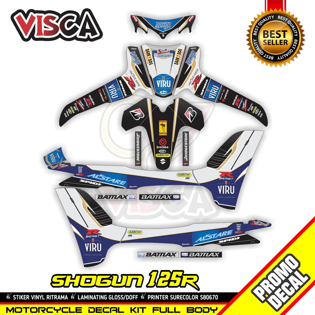 Decal Shogun 125 R Full Body Stiker Shogun 125 R Full Body Striping Shogun 125 R Full Body Leon Hasl