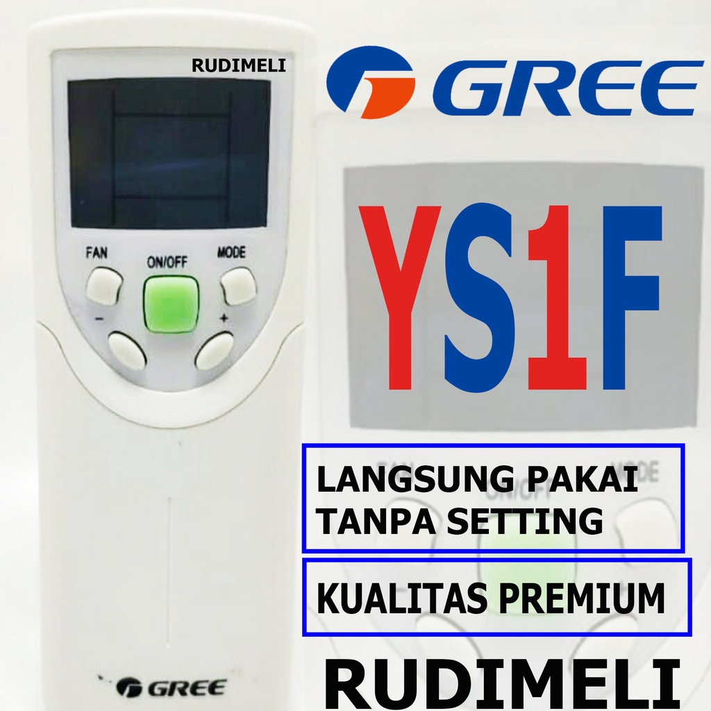 REMOTE AC / REMOT AC GREE YS1F TANPA SETTING/ LANGSUNG PAKAI