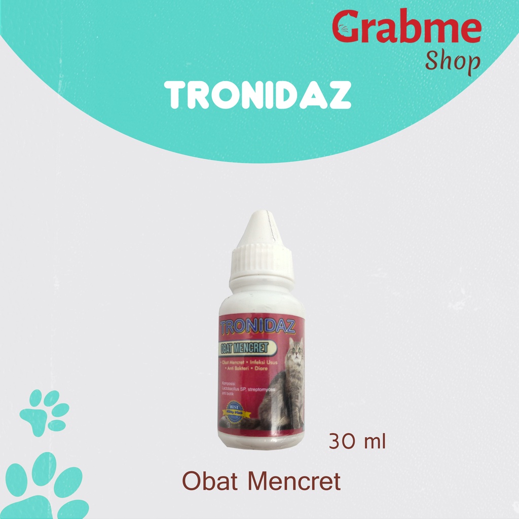 Obat Mencret tetes TRONIDAZ 30 ml -  untuk Kucing