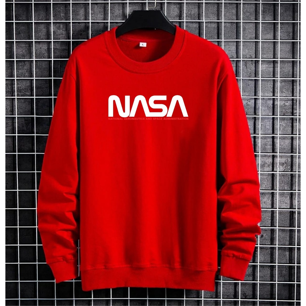 bisa COD / AFOLATO - BAJU SWEATER NASA / atasan lengan panjang/ sweater pria dewasa / terbaru / terlaris