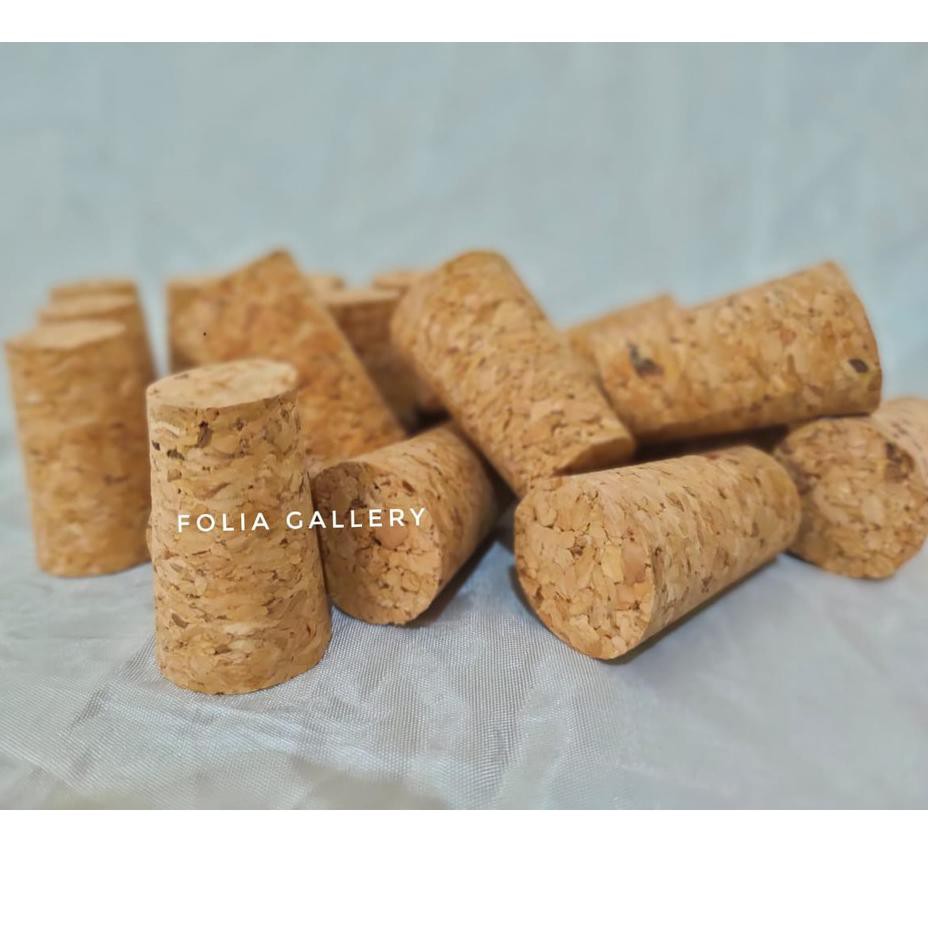[12.12] Tutup Botol Kaca Gabus Kayu/ Bottle Cork/Wine Cork / Sumbat Kayu Besar