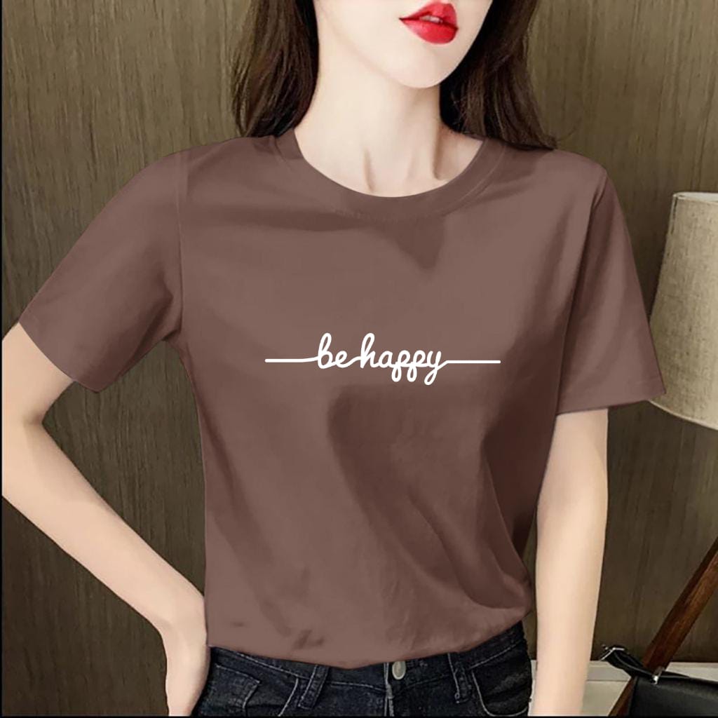 MUKZHOP / BAJU OBLONG BE HAPPY / baju oblong / fashion cewek / fashion cowok / baju santai / terbaru