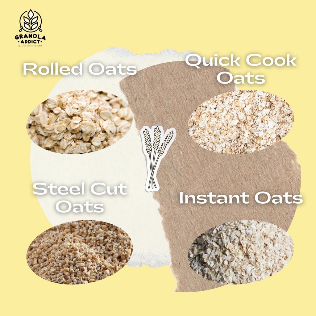 Quick Rolled Oat / Gandum Instant - 500 gr by Granola Addict