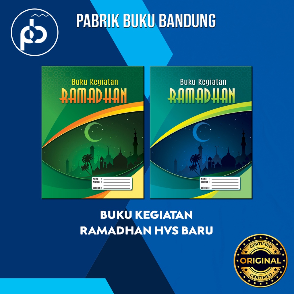 Jual Agenda Kegiatan Bulan Ramadhan Buku Catatan Amaliah Ramadan