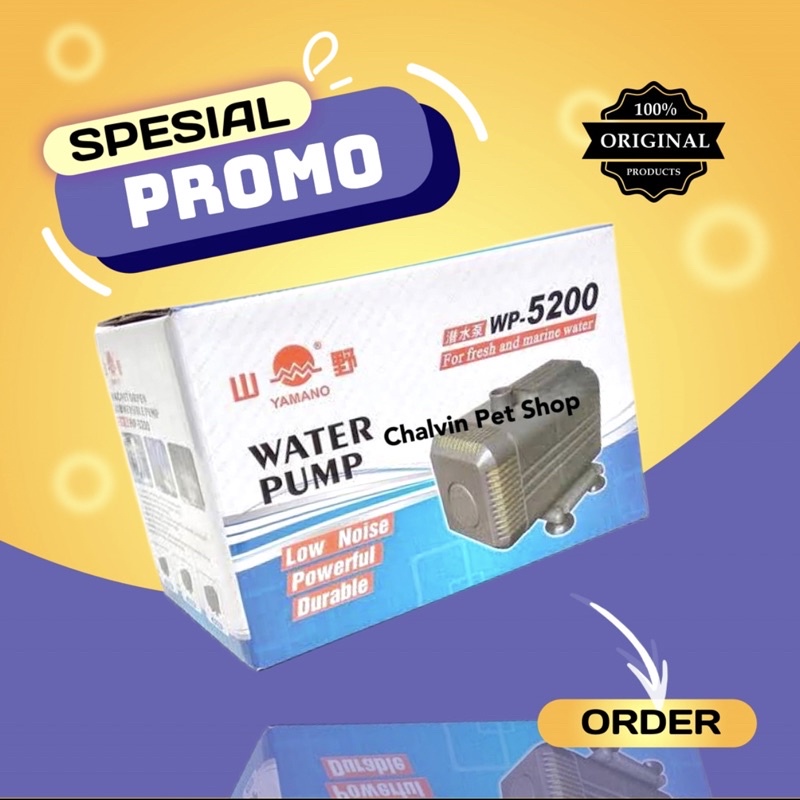 Pompa Yamano Wp 5200 Kolam Pompa Yamano 5200 Hidroponik