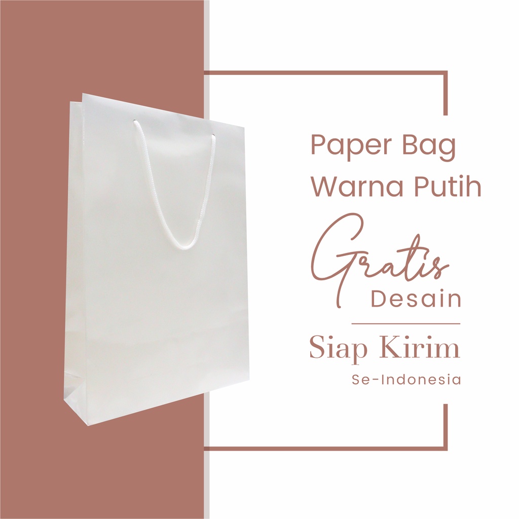 

Paper Bag (tas kertas) Putih | Cocok Untuk Kemasan Produk Fashion
