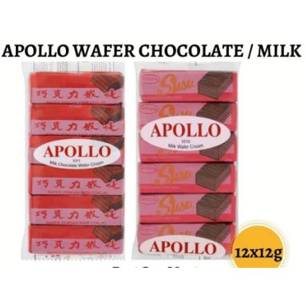 

Wafer Apollo Coklat / Susu Wafer Apolo (12 x 12gr)