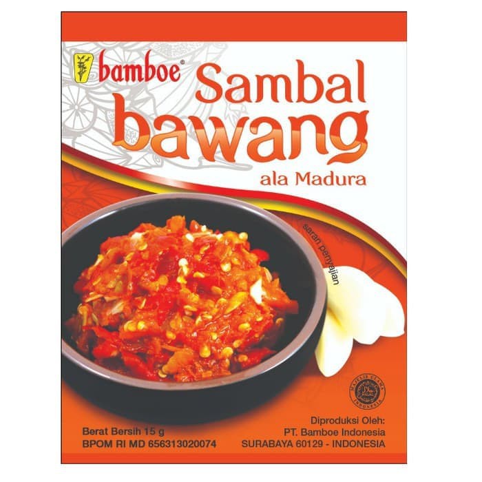 

Sambal Bawang Bamboe 15 Gr 1 Pack Isi 10 pcs