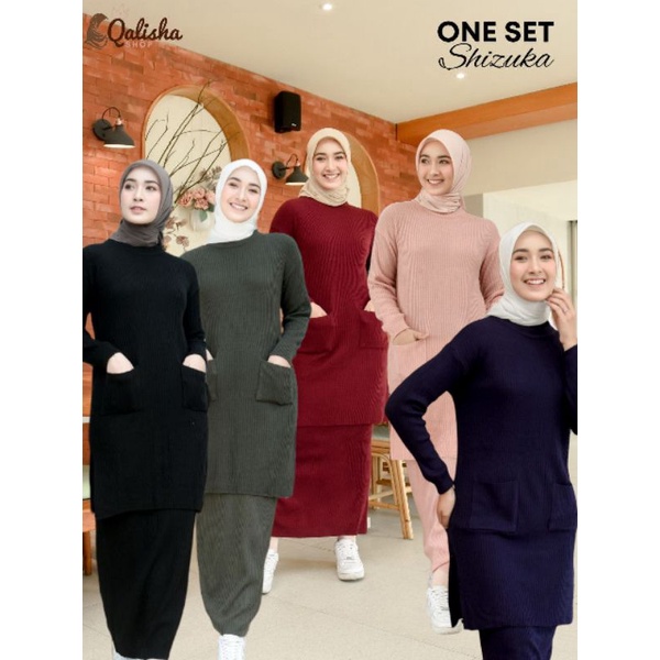 SETELAN TUNIK DAN ROK ONE SET SHIZUKA BY QALISHA