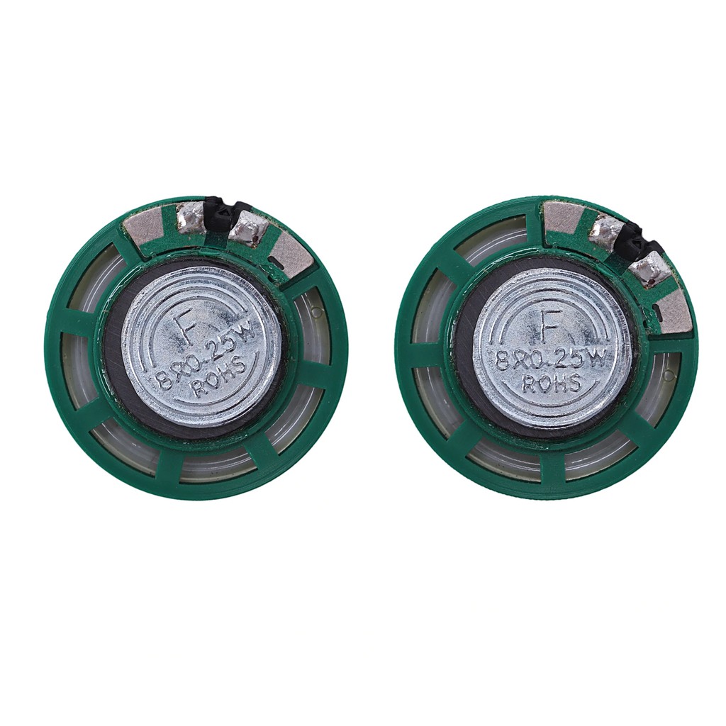 IMPORT 2 Pcs 1/4 W 0.25 W 8Ohm 27 Mm Bulat Eksternal Magnet Speaker Speaker Penguat Suara, speaker