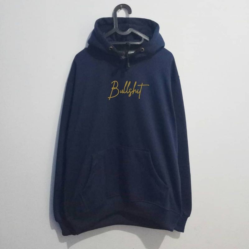 Bullshit sweater hoodie text simple / hoodie tulisan timbul / jaket hoodie distro unisex / hoodie simple pria wanita / jaket hoodie distro pria wanita