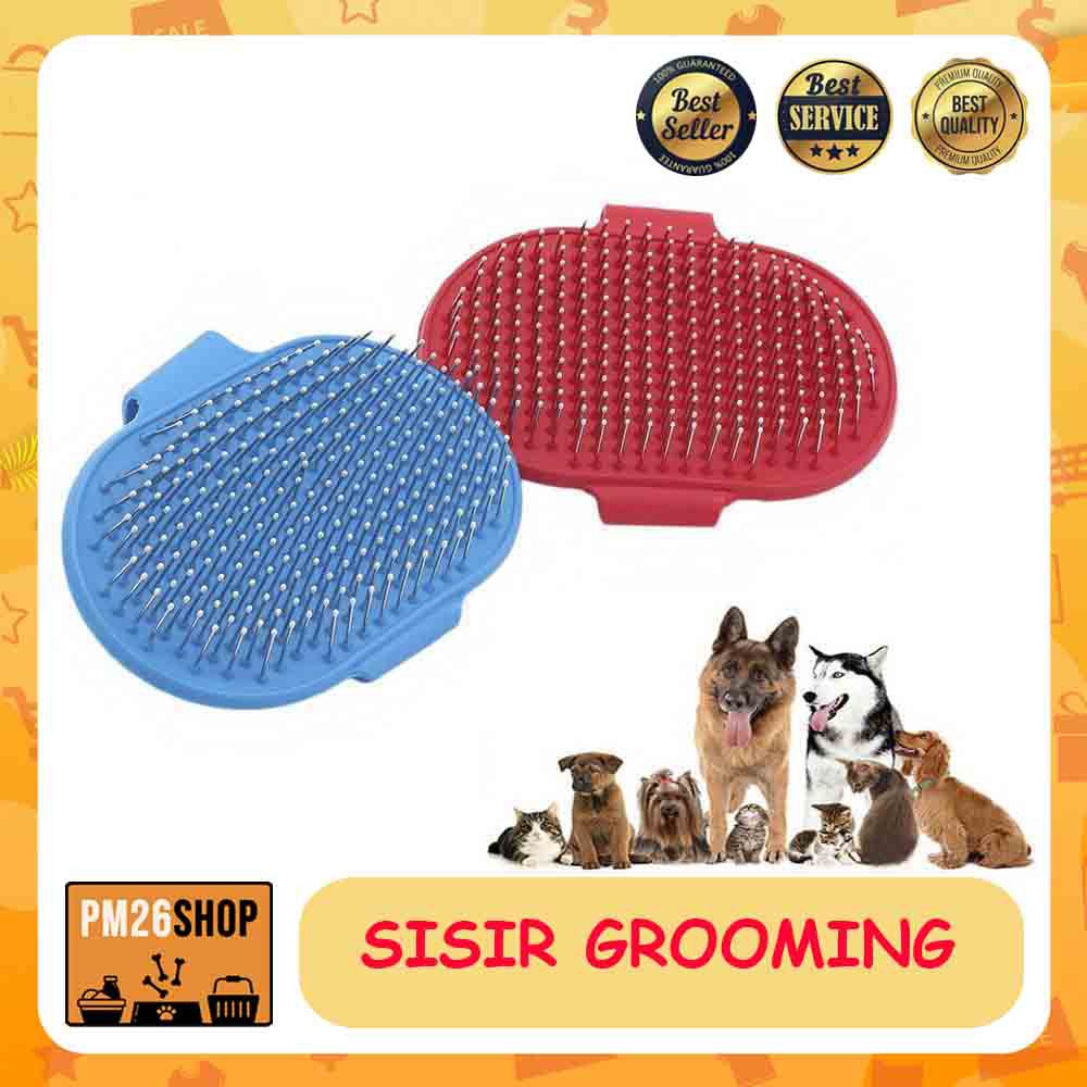 Sisir Sikat Mandi Anjing Kucing Sisir Sikat Grooming Kucing Anjing