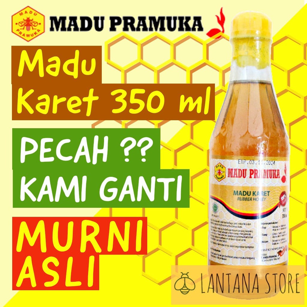 

MADU BUNGA KARET PRAMUKA 350 ML 350ML ASLI MURNI RAW HONEY