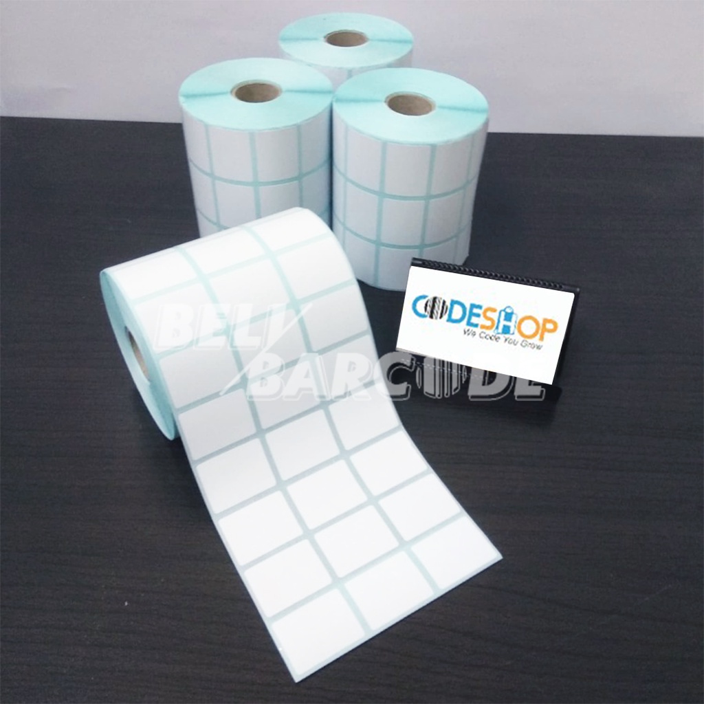 SEMICOATED LABEL STIKER BARCODE 3 LINE 33X25 MM CORE KECIL @5000 PCS