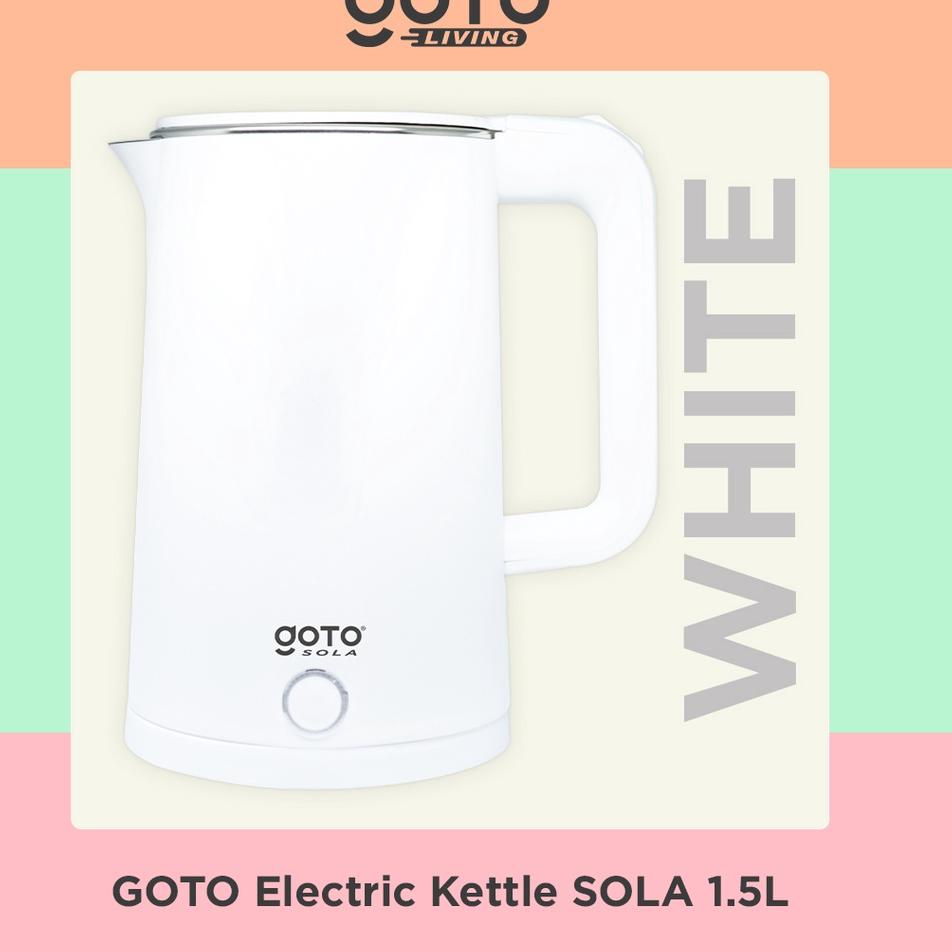 ✰ Goto Sola Electric Kettle Teko Listrik Pemanas Air Stainless Steel ➵