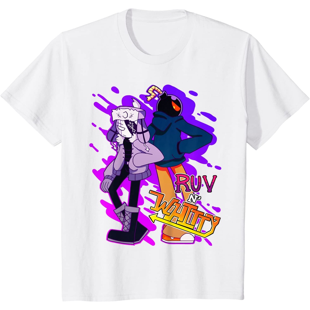 Baju Anak Friday Night Funkin FNF Game Ruv and Whitty T-Shirt