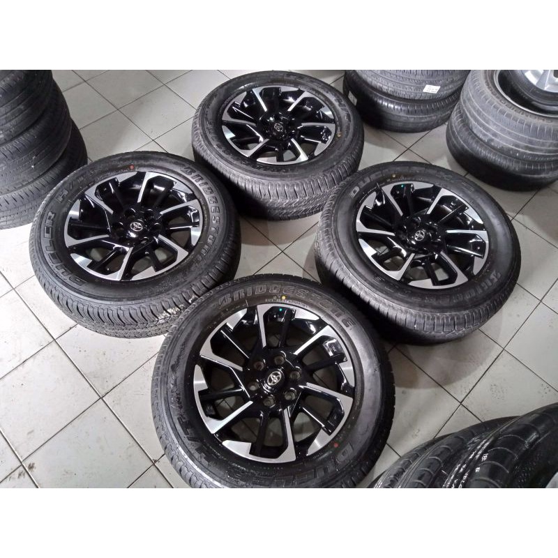pelek Mobil baru Toyota Fortuner TRD Ring 18 pcd 6x139 lebar 7,5 ET 30 ban Bridgestone 265 60 R18