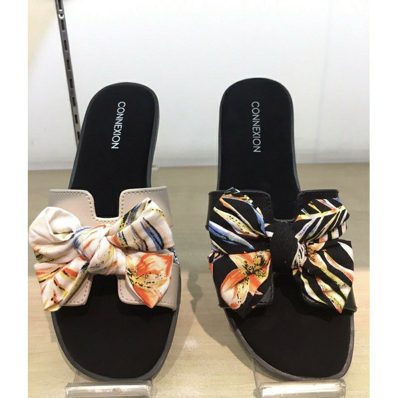CONNEXION Sandal Wanita Pita Kain [ Selop Wanita ]