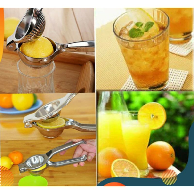 Perasan Jeruk Lemon / Alat Press Lemon / Alat Peras Jeruk / Alat Peras Jeruk Nipis Perasan Jeruk Lemon Stainless Steel / ALAT DAPUR PEMBUAT JUS TANGAN PROFESIONAL, PEMERAS JERUK LEMON MANUAL STAINLESS TEBAL