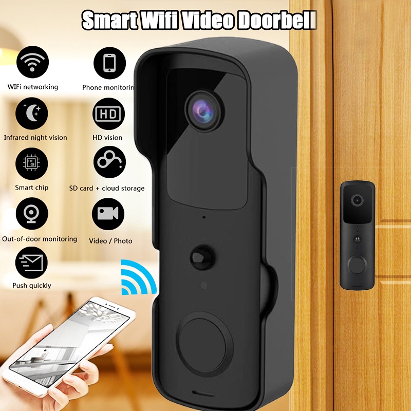 Bel Rumah dengan kamera Tuya waterproof smart doorbell door bell with camera wifi interkom speaker video