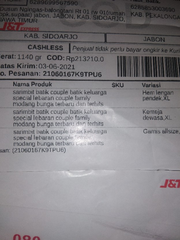 Batik Couple Keluarga Sania Ruffle Ori Ndoro Jowi Dnt Motif Madu Termurah Di