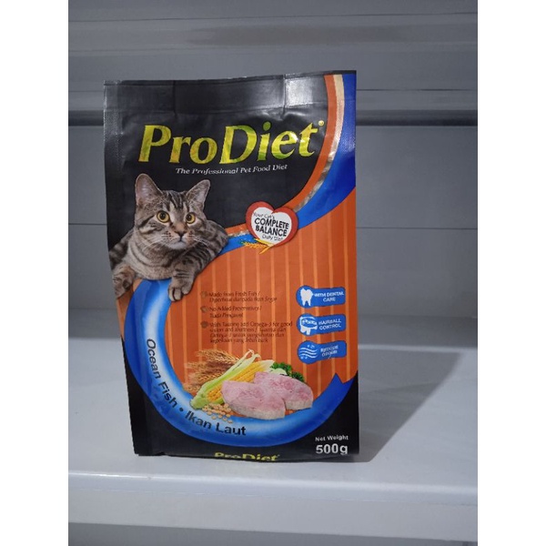 makanan kucing prodiet oceanfish 500gram fraspack