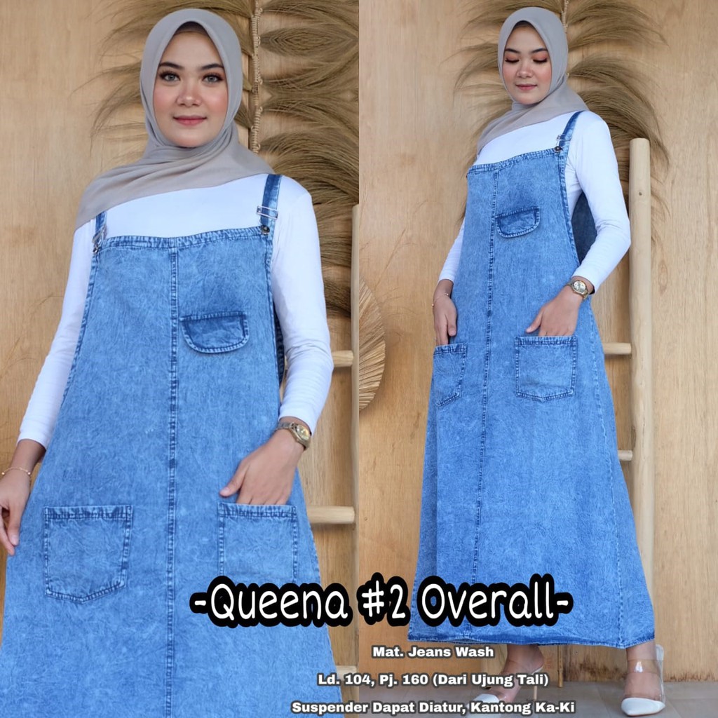 ADORA OVERALL/ QOEENA OVERALL ORIGINAL JEANS WASH BLUE SNOW BR