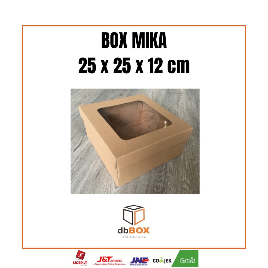 

BOX MIKA 25x25x12 cm | Box Die Cut & Easy Usage | Box Kue Bolu & Tart