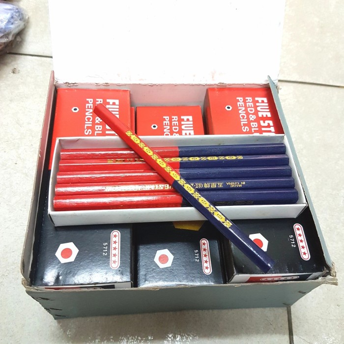 

Sale!!! Pensil Jahit Besar Five Star / Penjahit / Pola / Merah Biru / Desain Terlaris